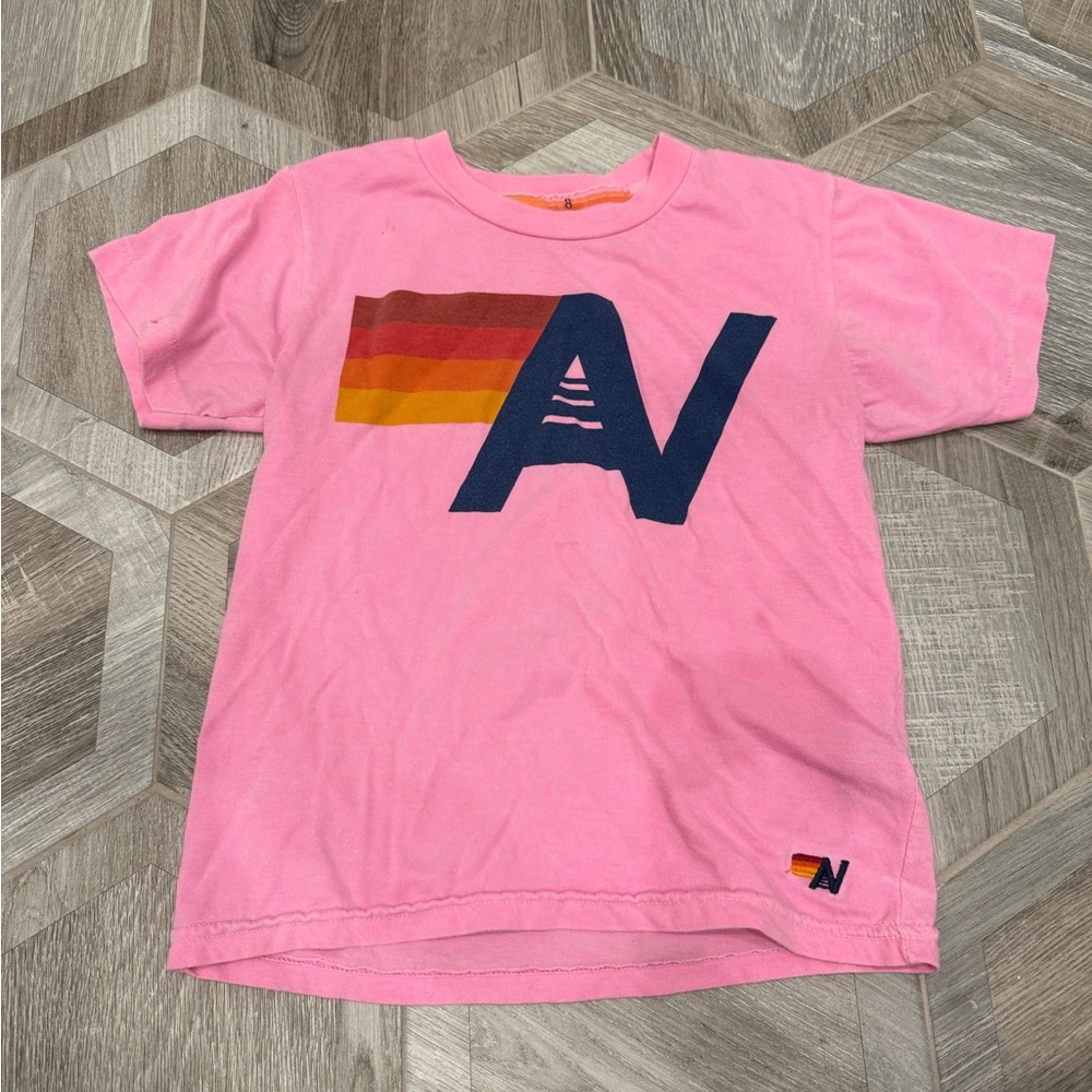 Aviator Nation Pink and Multicolor Kids T-Shirt